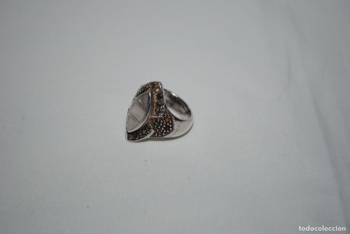 Joyeria: ANILLO DE PLATA Y NACAR EN PUNTA DE FLECHA - Foto 2