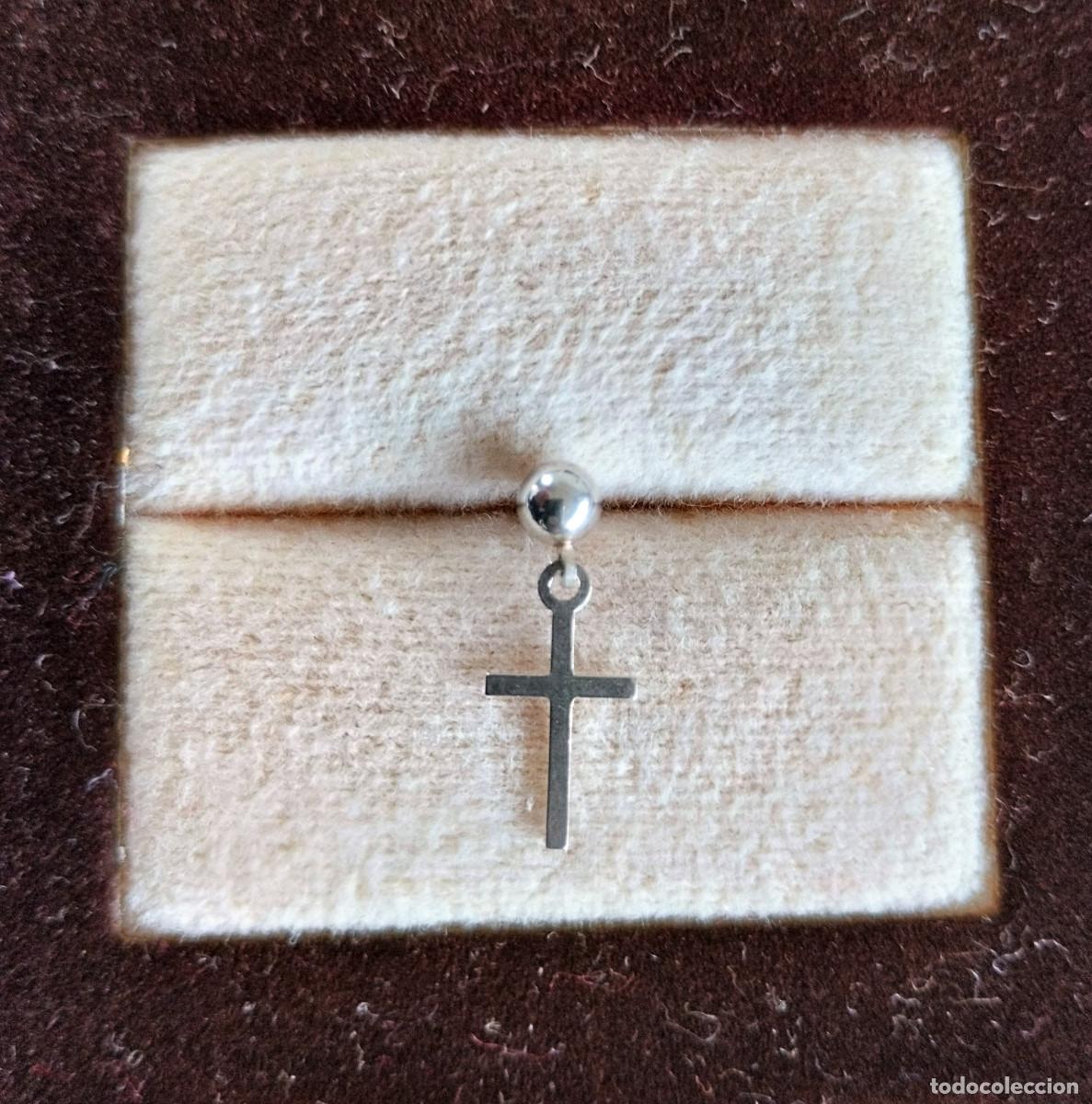 Joyeria: PENDIENTE INDIVIDUAL DE PLATA CON CRUZ - SIN ESTRENAR - Foto 1