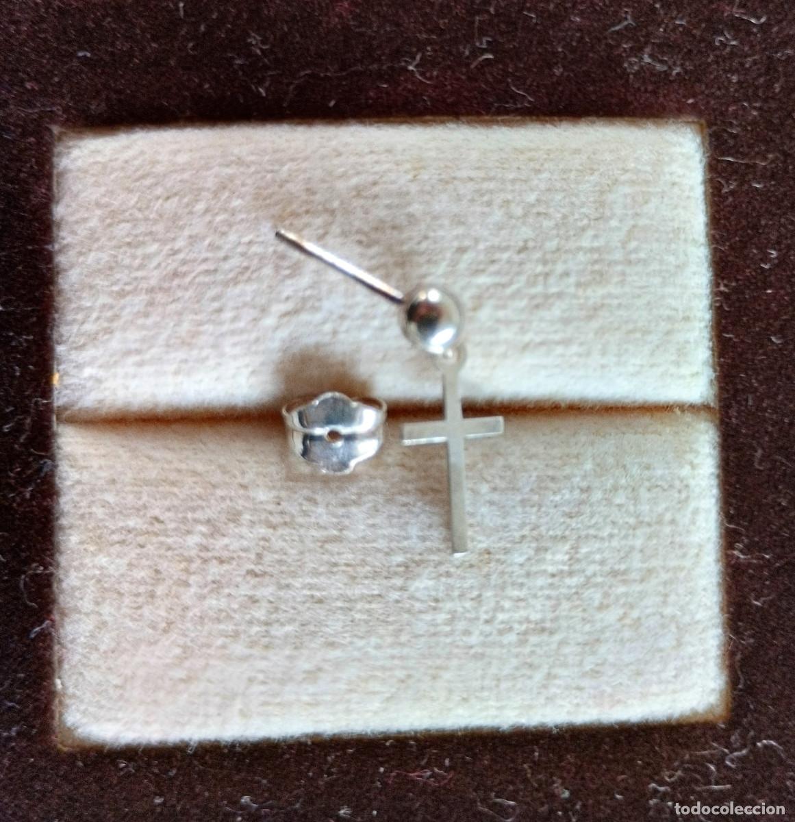 Joyeria: PENDIENTE INDIVIDUAL DE PLATA CON CRUZ - SIN ESTRENAR - Foto 3