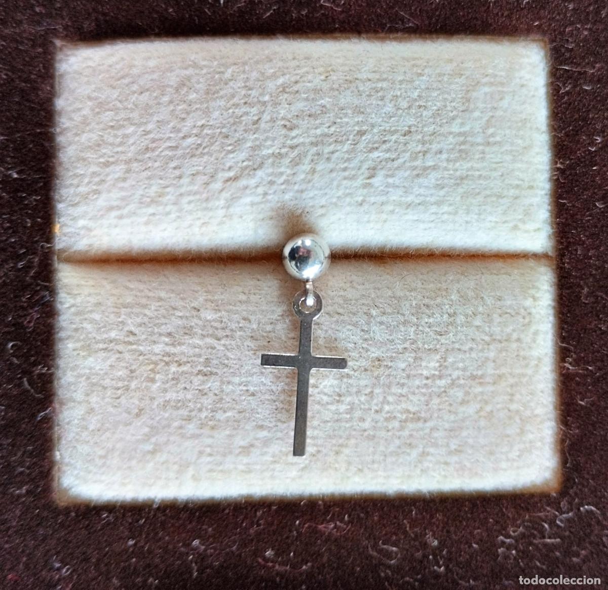 Joyeria: PENDIENTE INDIVIDUAL DE PLATA CON CRUZ - SIN ESTRENAR - Foto 4