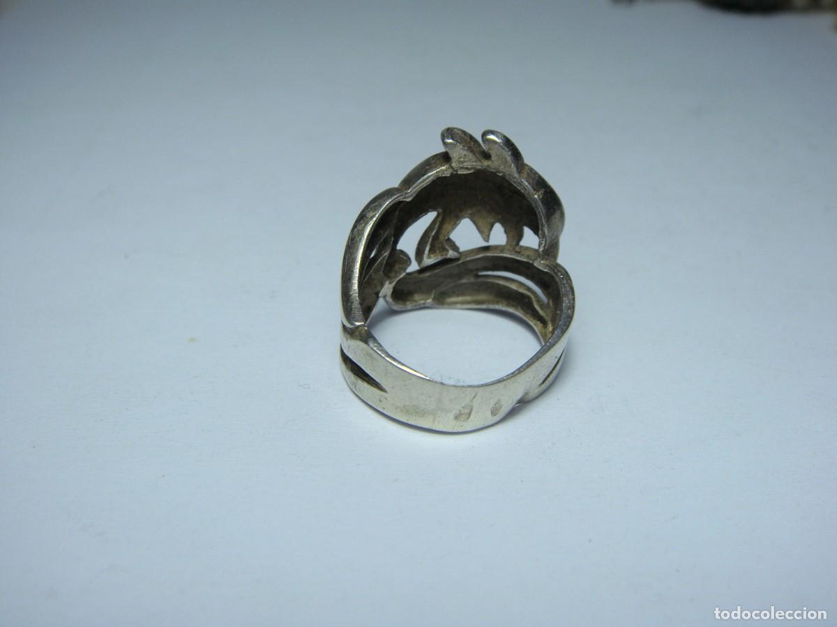 Joyeria: Anillo de Plata .925 mls. Con contrastes. Delfines. - Foto 4