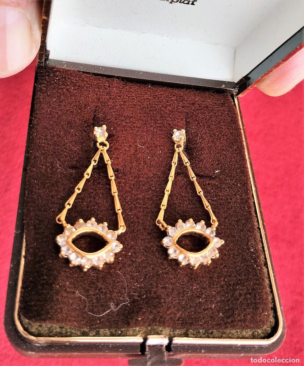 Joyeria: PENDIENTES CHAPADO EN ORO CON CIRCONITAS - Foto 1