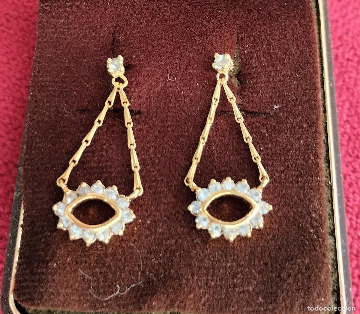 Joyeria: PENDIENTES CHAPADO EN ORO CON CIRCONITAS - Foto 2