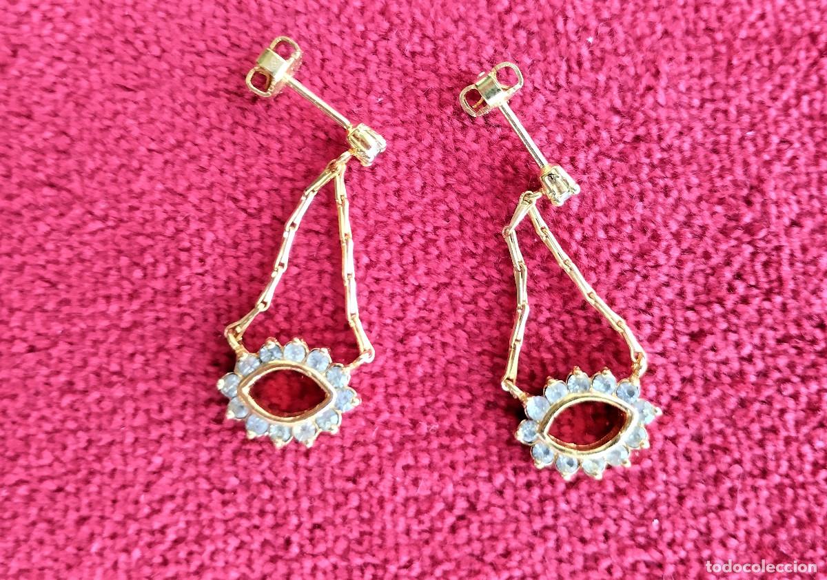 Joyeria: PENDIENTES CHAPADO EN ORO CON CIRCONITAS - Foto 3