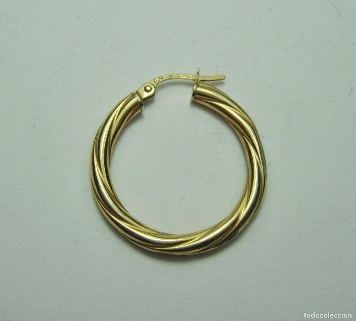 Joyeria: Pendiente argolla en oro de 9k (375) &ndash; 25 mm - Foto 1