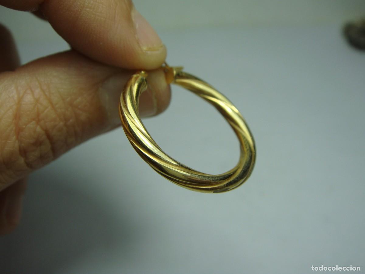 Joyeria: Pendiente argolla en oro de 9k (375) &ndash; 25 mm - Foto 3