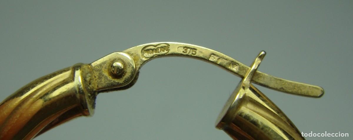 Joyeria: Pendiente argolla en oro de 9k (375) &ndash; 25 mm - Foto 5