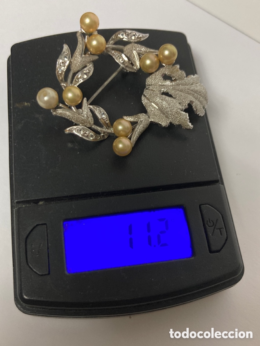 Joyeria: Broche de plata rodiada con perlas - Foto 4