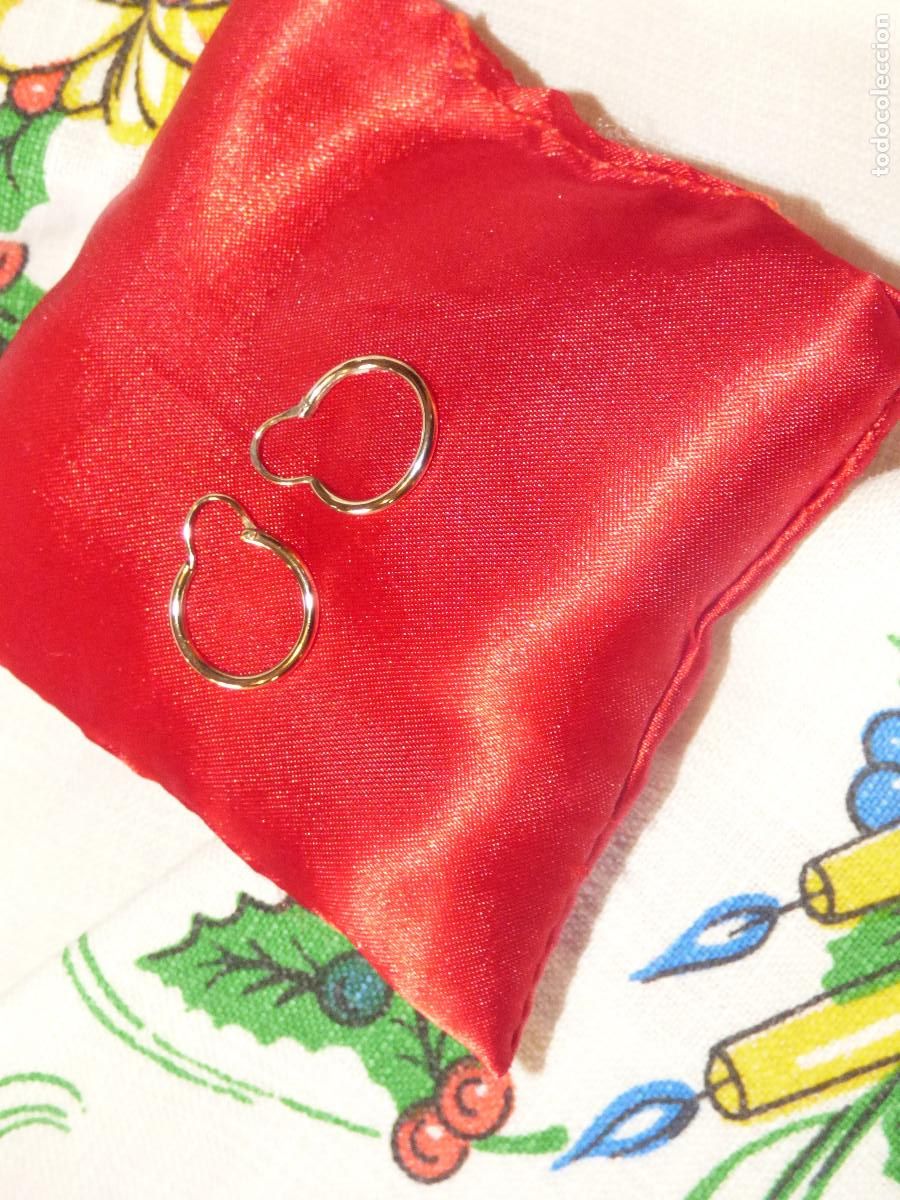 Joyeria: Pendientes, criolla ba&ntilde;o de oro. - Foto 1