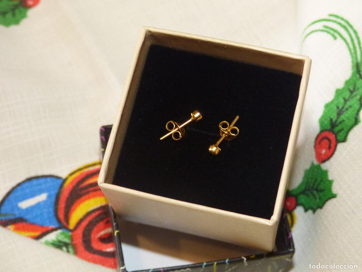 Joyeria: Pendientes circonita,ba&ntilde;o de oro. - Foto 3