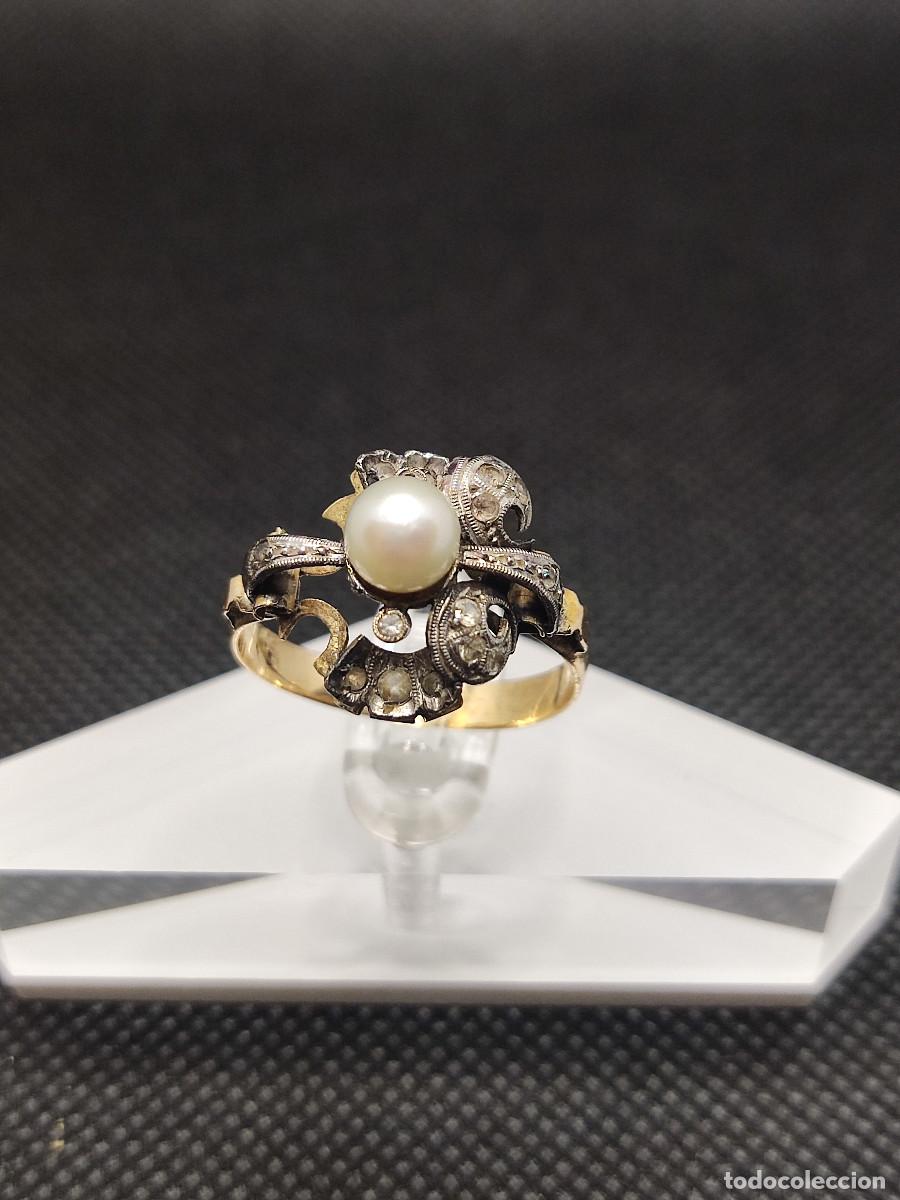Joyeria: Sortija Oro Ley con Perla Cultivada - Foto 1