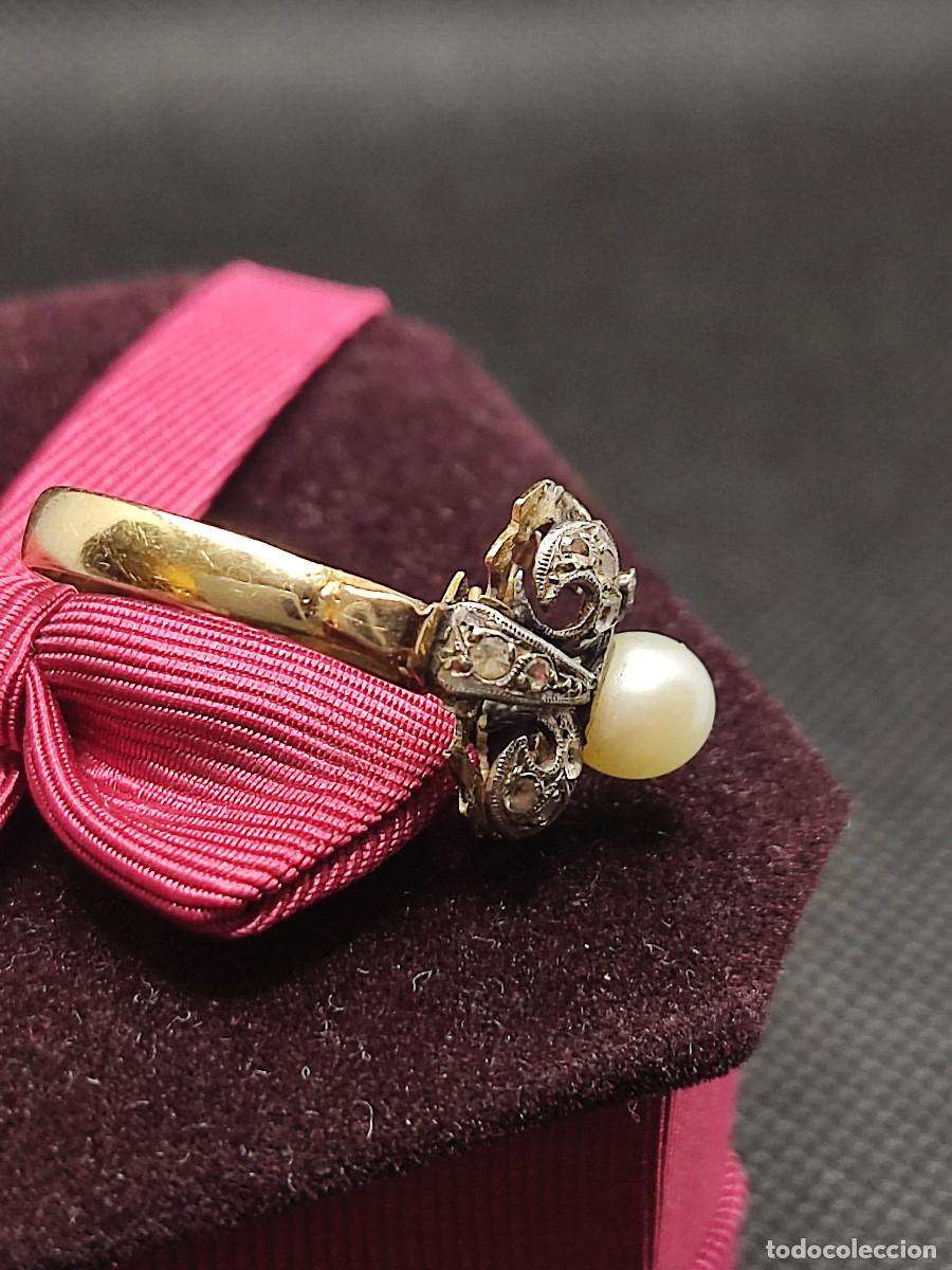 Joyeria: Sortija Oro Ley con Perla Cultivada - Foto 2