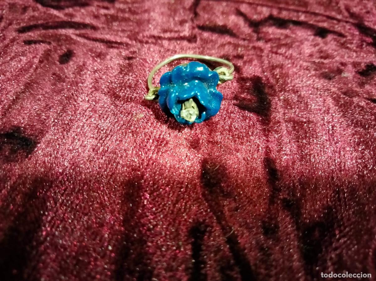 Joyeria: anillo antiguo-rosa azul - Foto 2