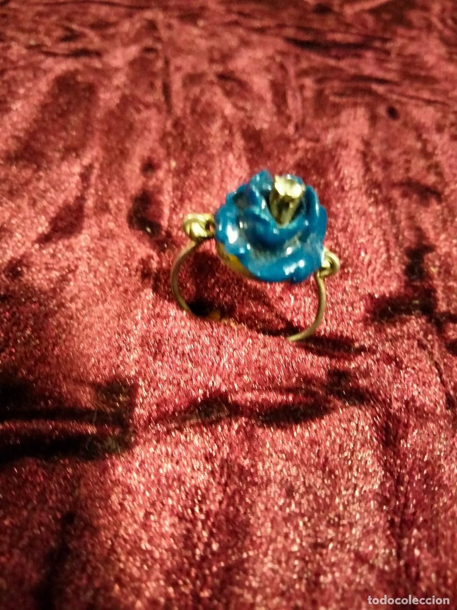 Joyeria: anillo antiguo-rosa azul - Foto 3