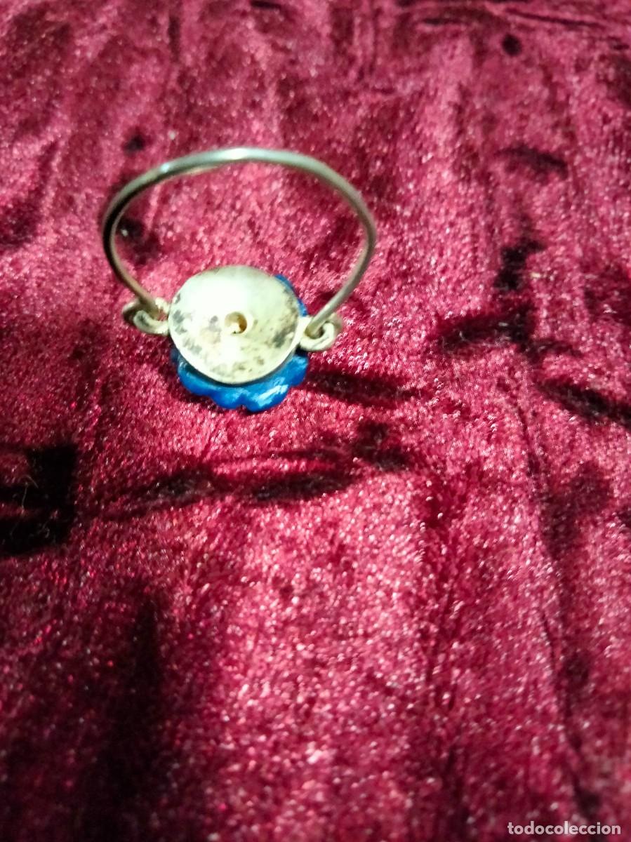 Joyeria: anillo antiguo-rosa azul - Foto 4