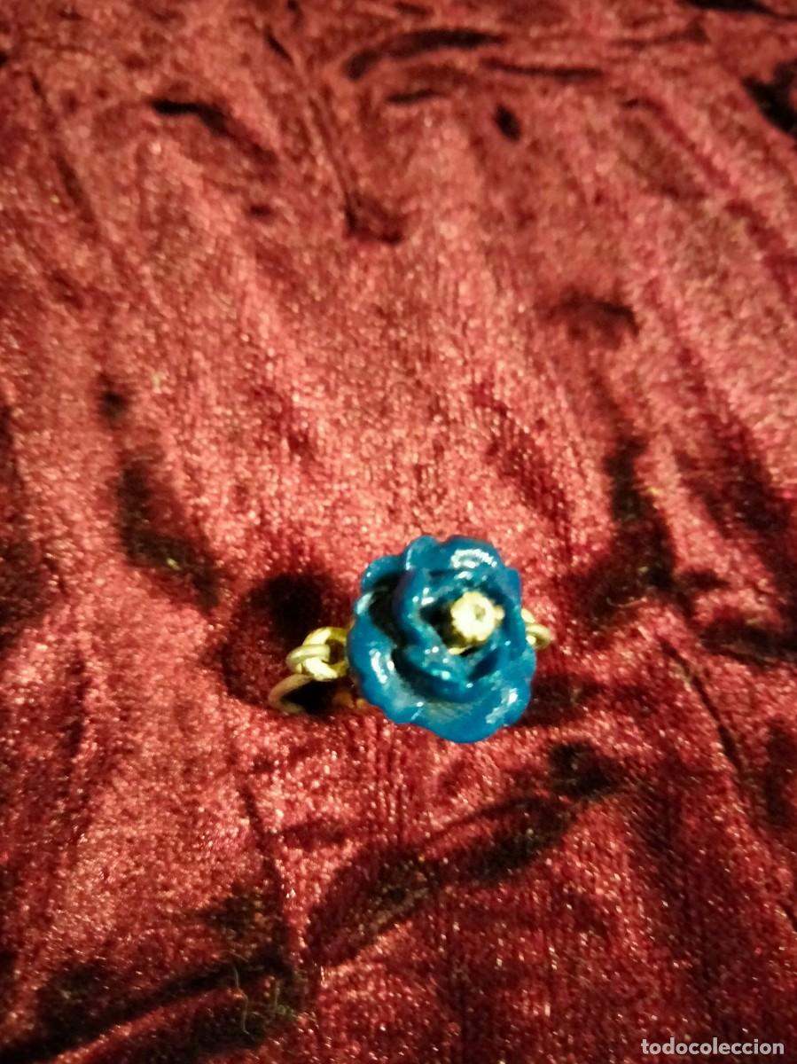Joyeria: anillo antiguo-rosa azul - Foto 5