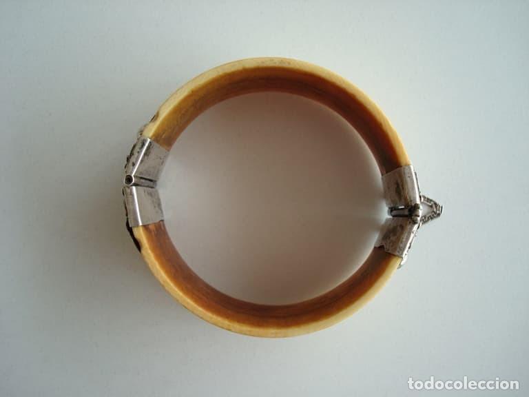 Joyeria: Pulsera/brazalete de marfil y plata, ca. 1798 - Foto 3