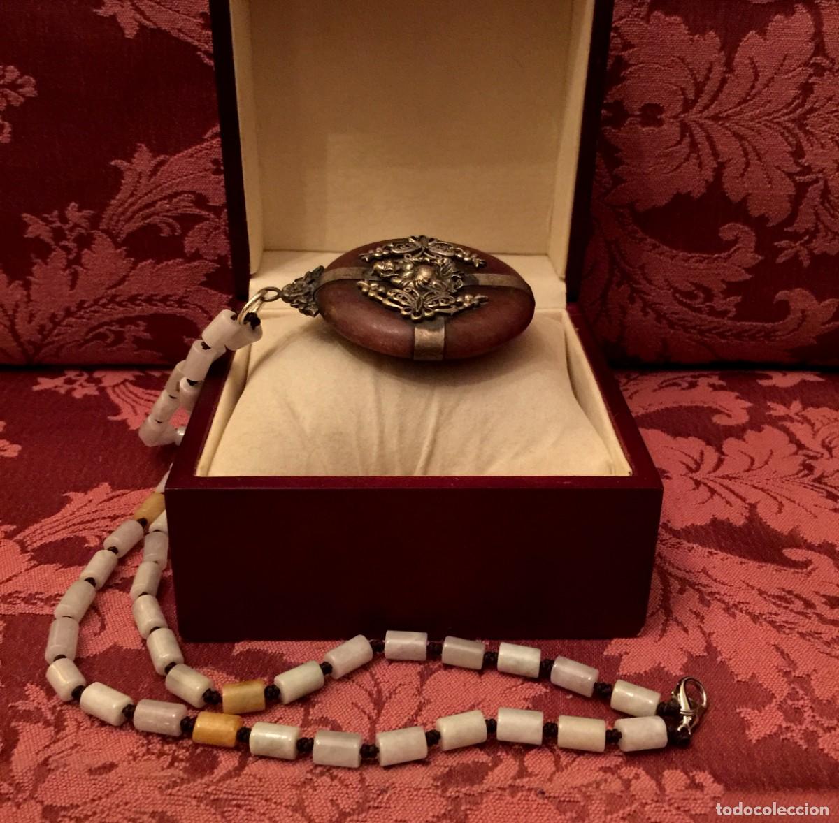 Joyeria: COLLAR DE JADE CON GRAN MEDALL&Oacute;N DE BUDA CON FILIGRANA. - Foto 4