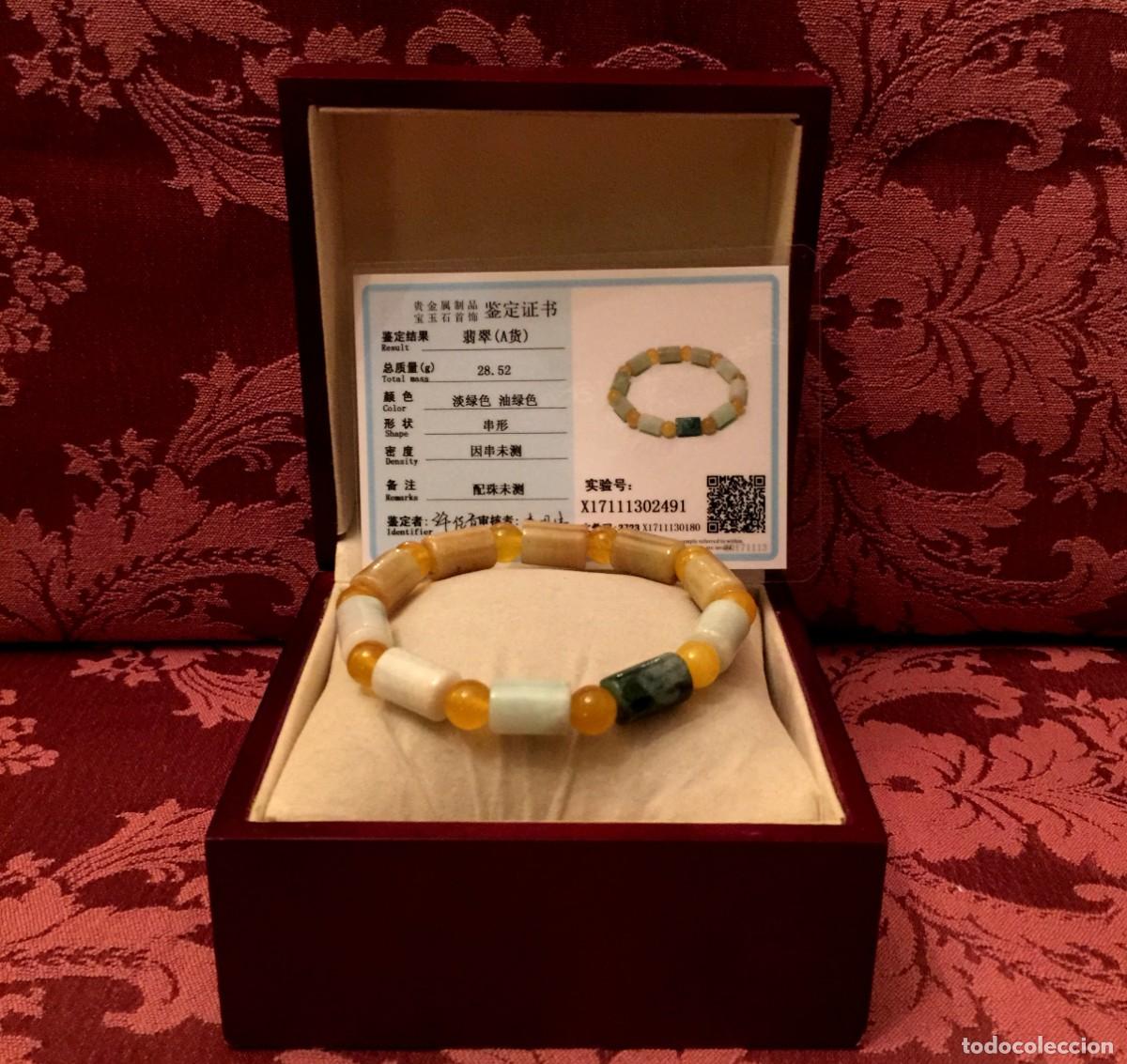 Joyeria: PULSERA DE JADE NATURAL CON CERTIFICADO. - Foto 1