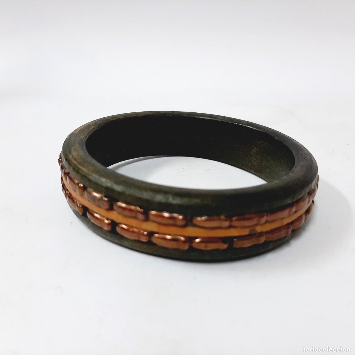 Joyeria: Pulsera esclava vintage de madera y cobre(2.3) - Foto 1