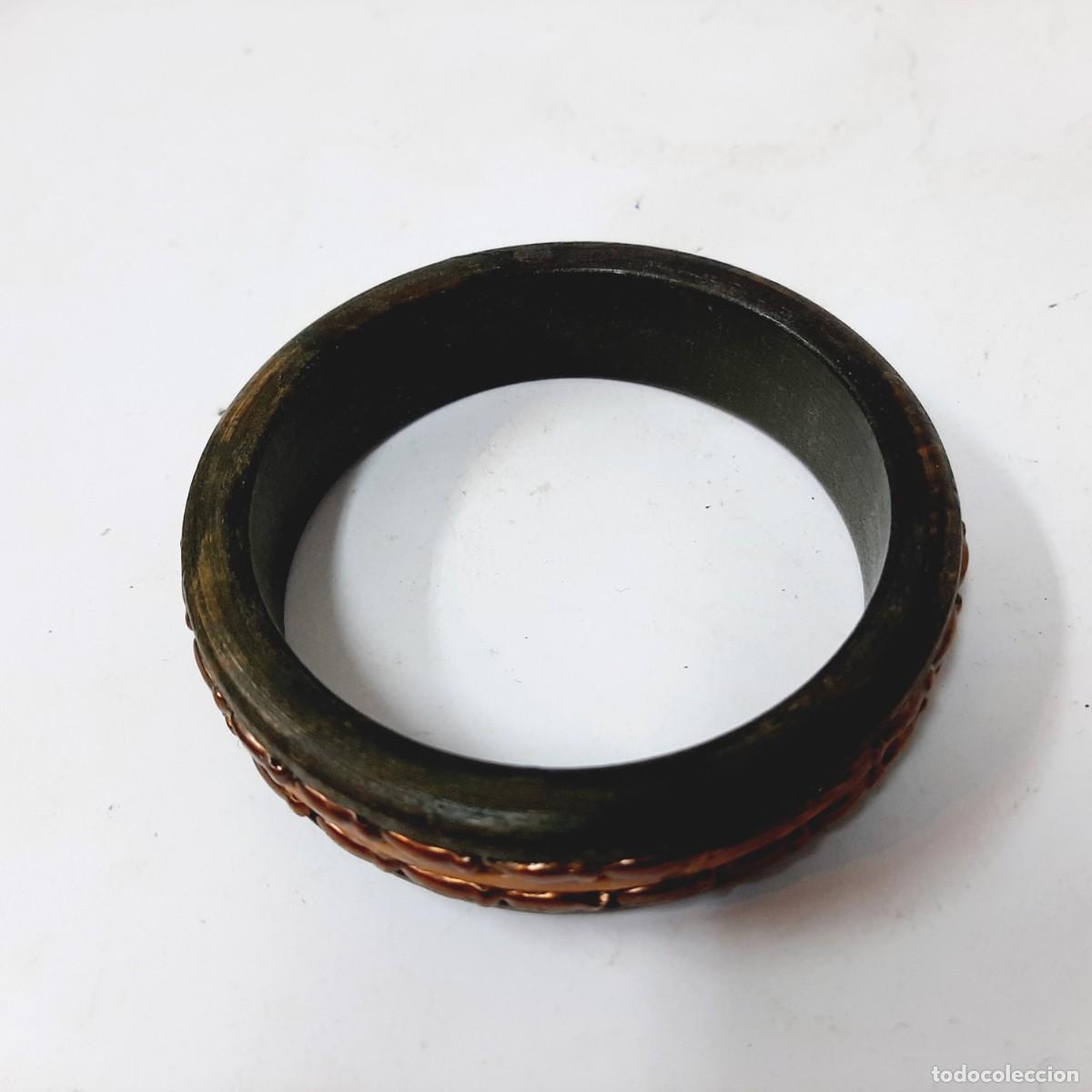 Joyeria: Pulsera esclava vintage de madera y cobre(2.3) - Foto 2