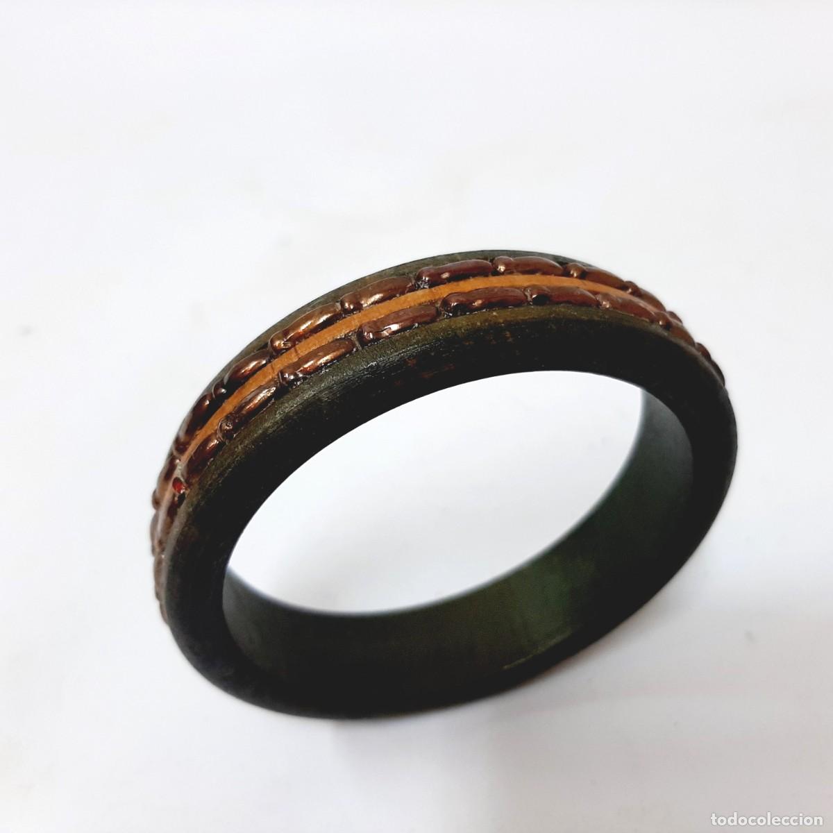 Joyeria: Pulsera esclava vintage de madera y cobre(2.3) - Foto 5