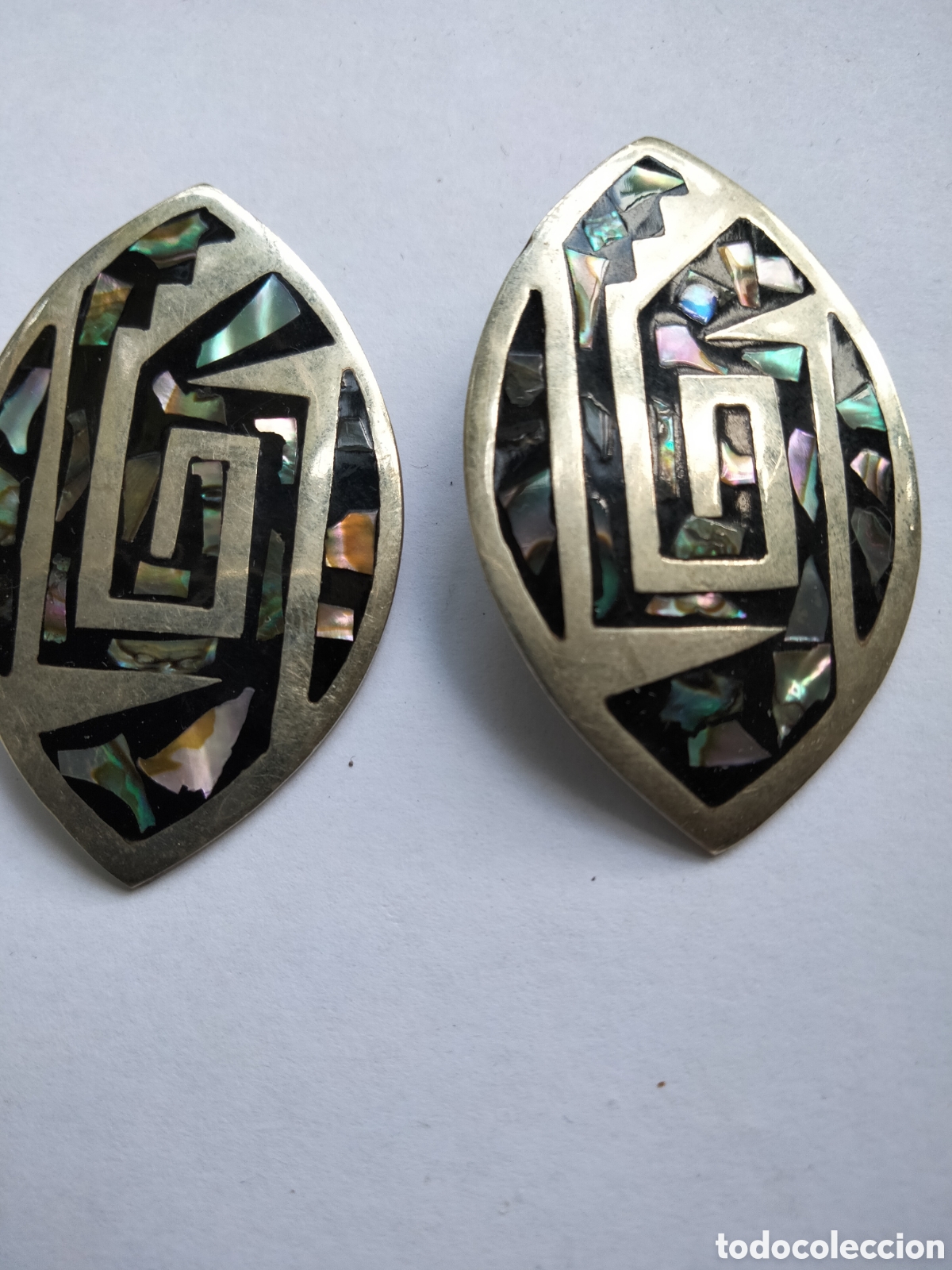 Joyeria: Pendientes de plata y abalone ,madre perla natural, Mexico - Foto 5