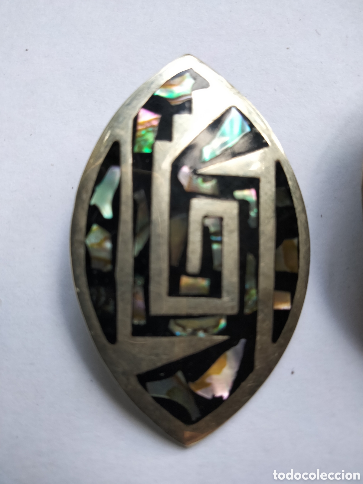 Joyeria: Pendientes de plata y abalone ,madre perla natural, Mexico - Foto 2