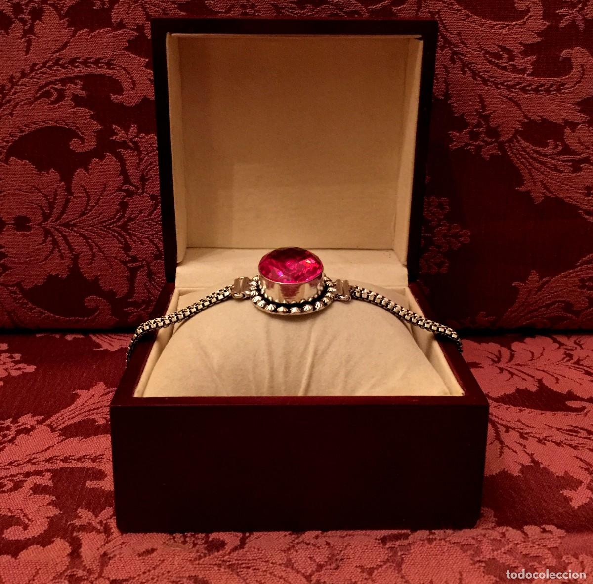 Joyeria: PULSERA CON TOPACIO CENTRAL TALLADO - 27 GRAMOS. - Foto 2