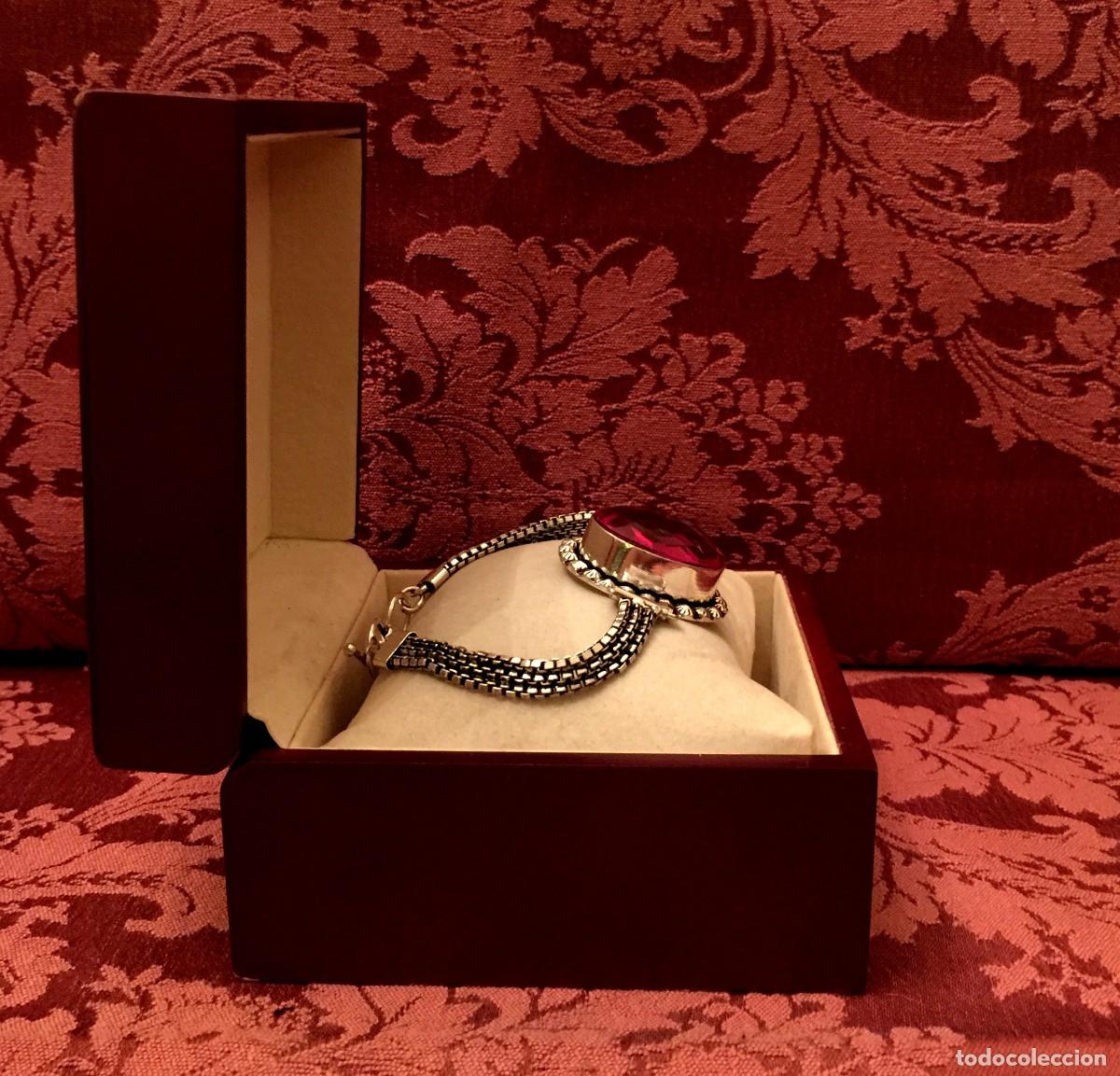 Joyeria: PULSERA CON TOPACIO CENTRAL TALLADO - 27 GRAMOS. - Foto 3