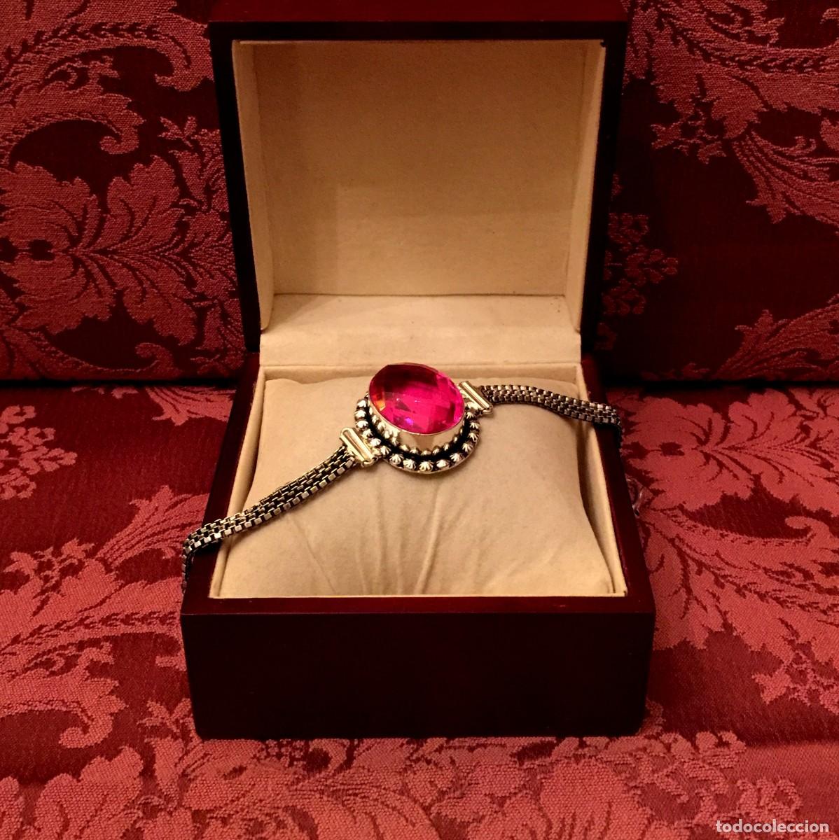 Joyeria: PULSERA CON TOPACIO CENTRAL TALLADO - 27 GRAMOS. - Foto 4