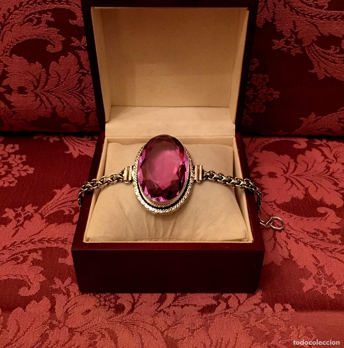 Joyeria: PULSERA CON TOPACIO CENTRAL TALLADO - 46 GRAMOS. - Foto 4