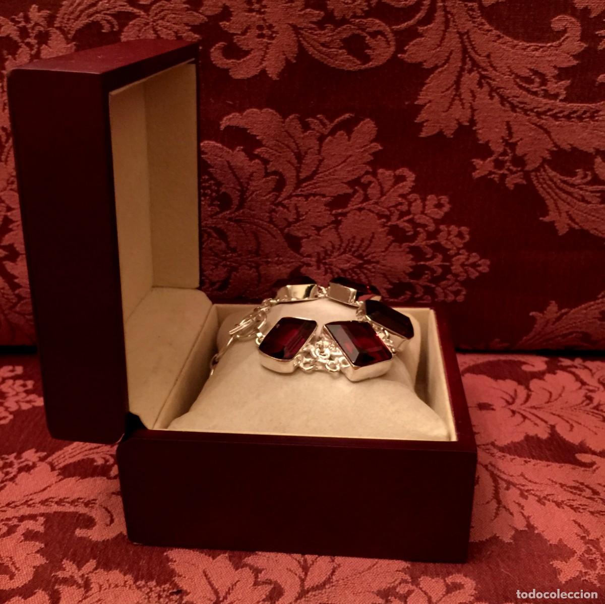 Joyeria: PULSERA CON CUARZOS GRANATES TALLADOS - 30 GRAMOS. - Foto 3