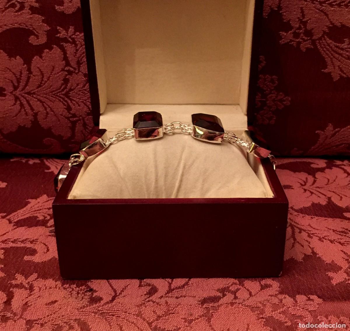 Joyeria: PULSERA CON CUARZOS GRANATES TALLADOS - 30 GRAMOS. - Foto 4