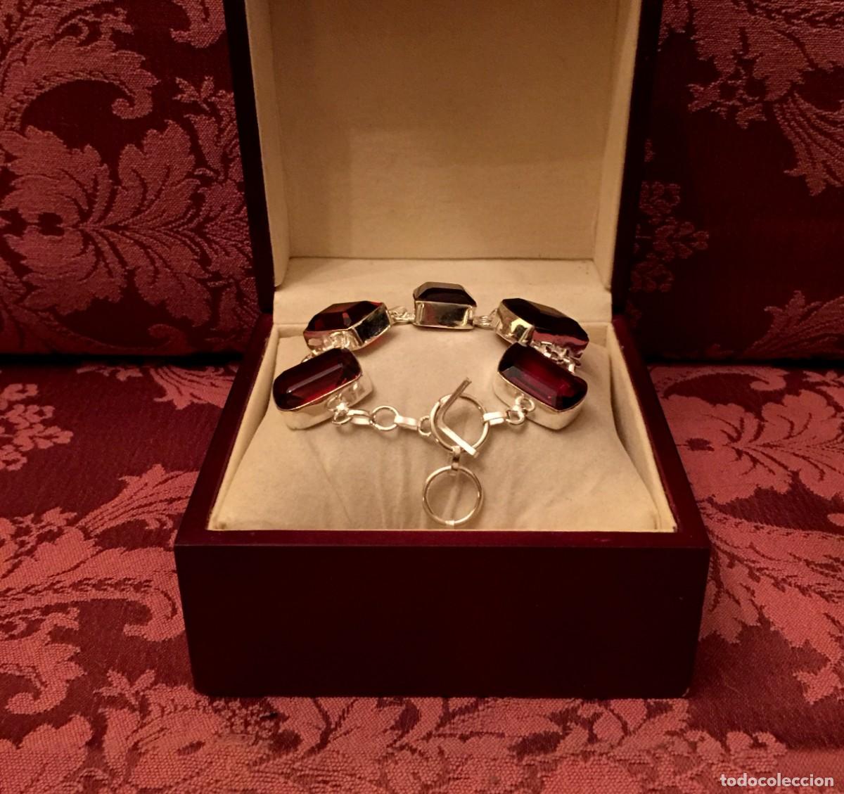 Joyeria: PULSERA CON CUARZOS GRANATES TALLADOS - 30 GRAMOS. - Foto 5