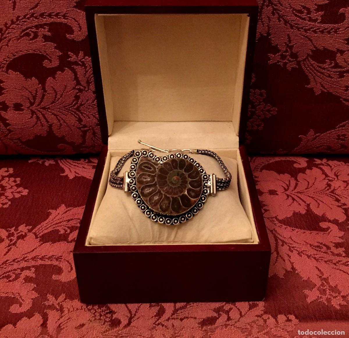 Joyeria: PULSERA CON F&Oacute;SIL AMMONITE CENTRAL - 33 GRAMOS. - Foto 1