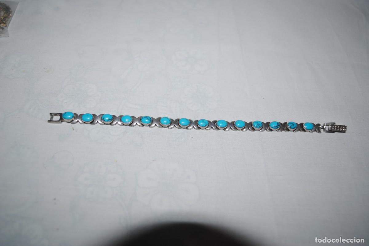 Joyeria: PULSERA DE PLATA Y PIEDRAS CELESTES . - Foto 2