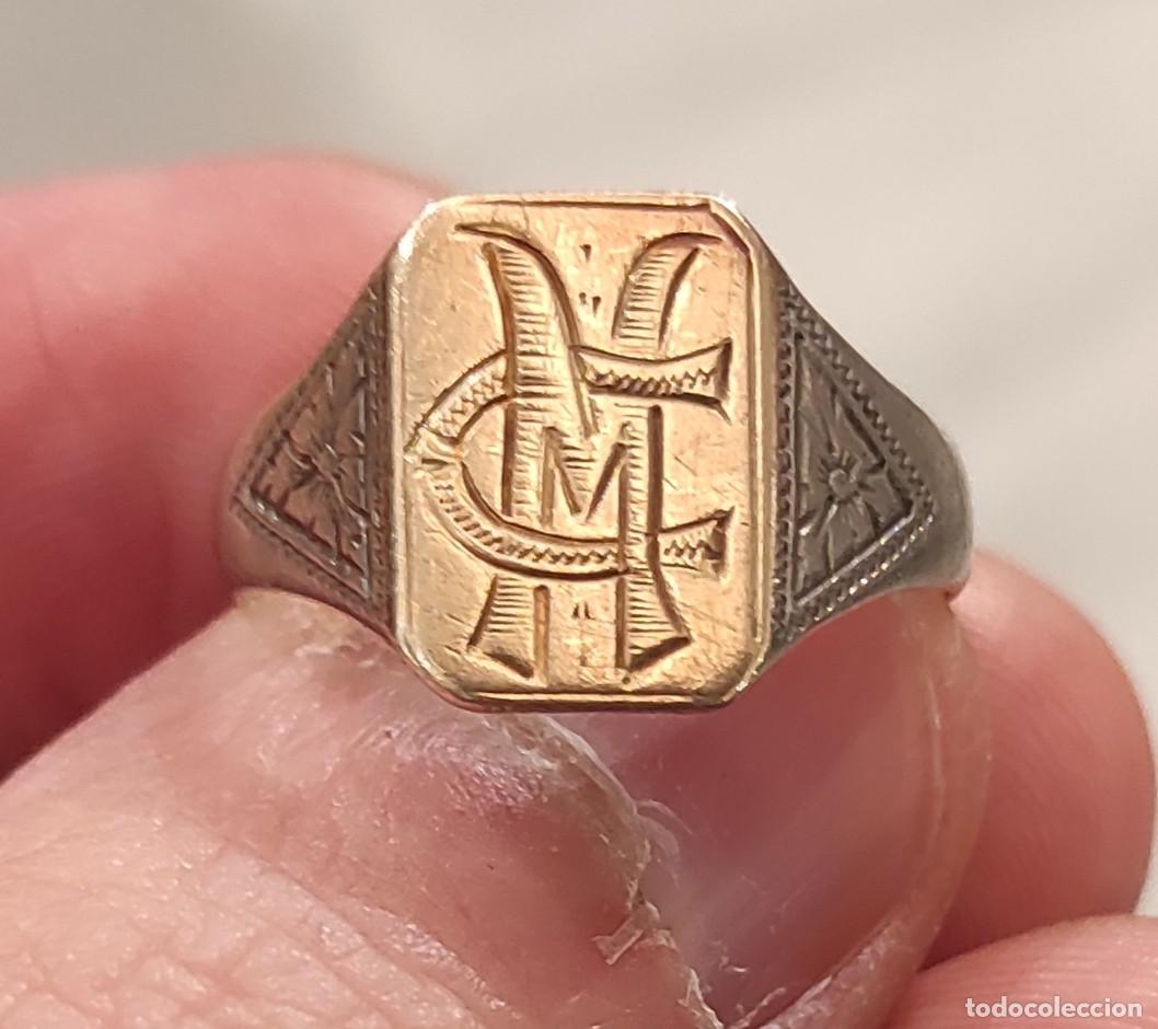 Adelantar al menos esperanza antiguo anillo sello en oro y plata con inicial - Buy Antique rings on  todocoleccion