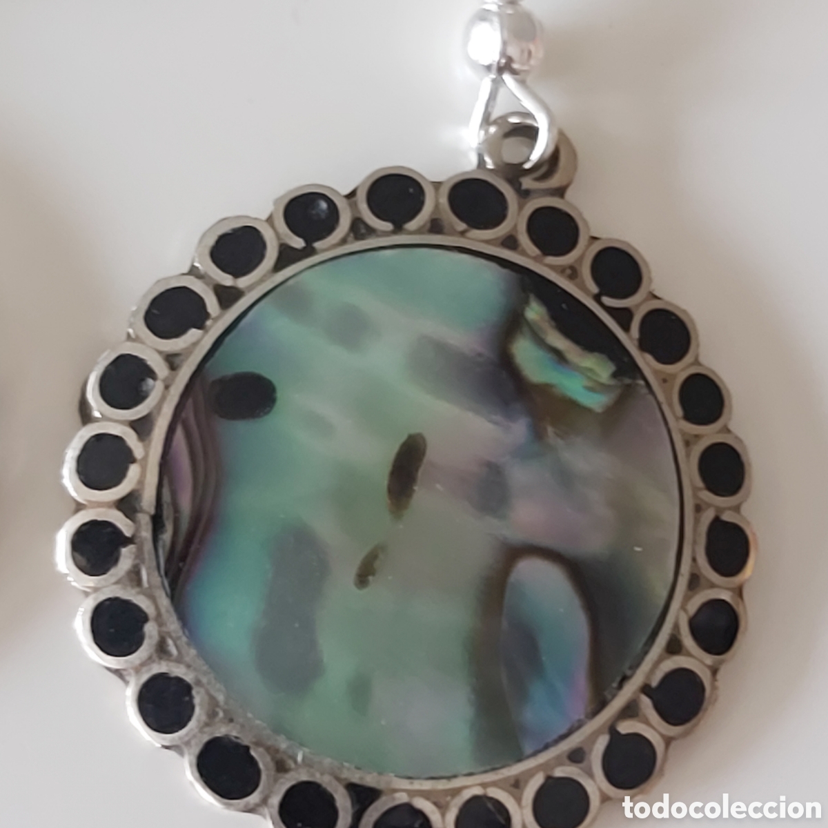 Joyeria: FANT&Aacute;STICOS PENDIENTES DE NACAR DE M&Eacute;XICO. REF S2 P N 8 BI - Foto 3