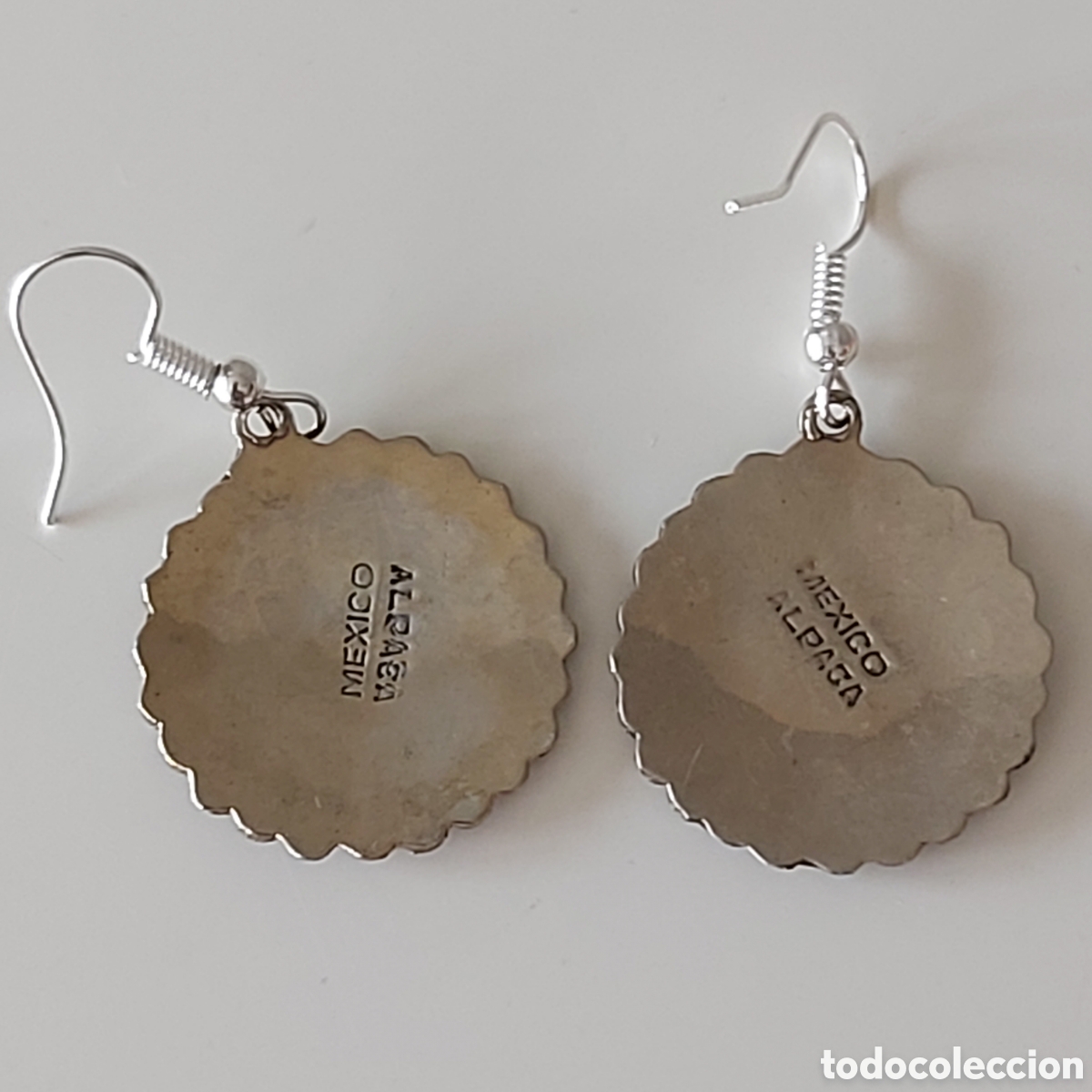 Joyeria: FANT&Aacute;STICOS PENDIENTES DE NACAR DE M&Eacute;XICO. REF S2 P N 8 BI - Foto 5