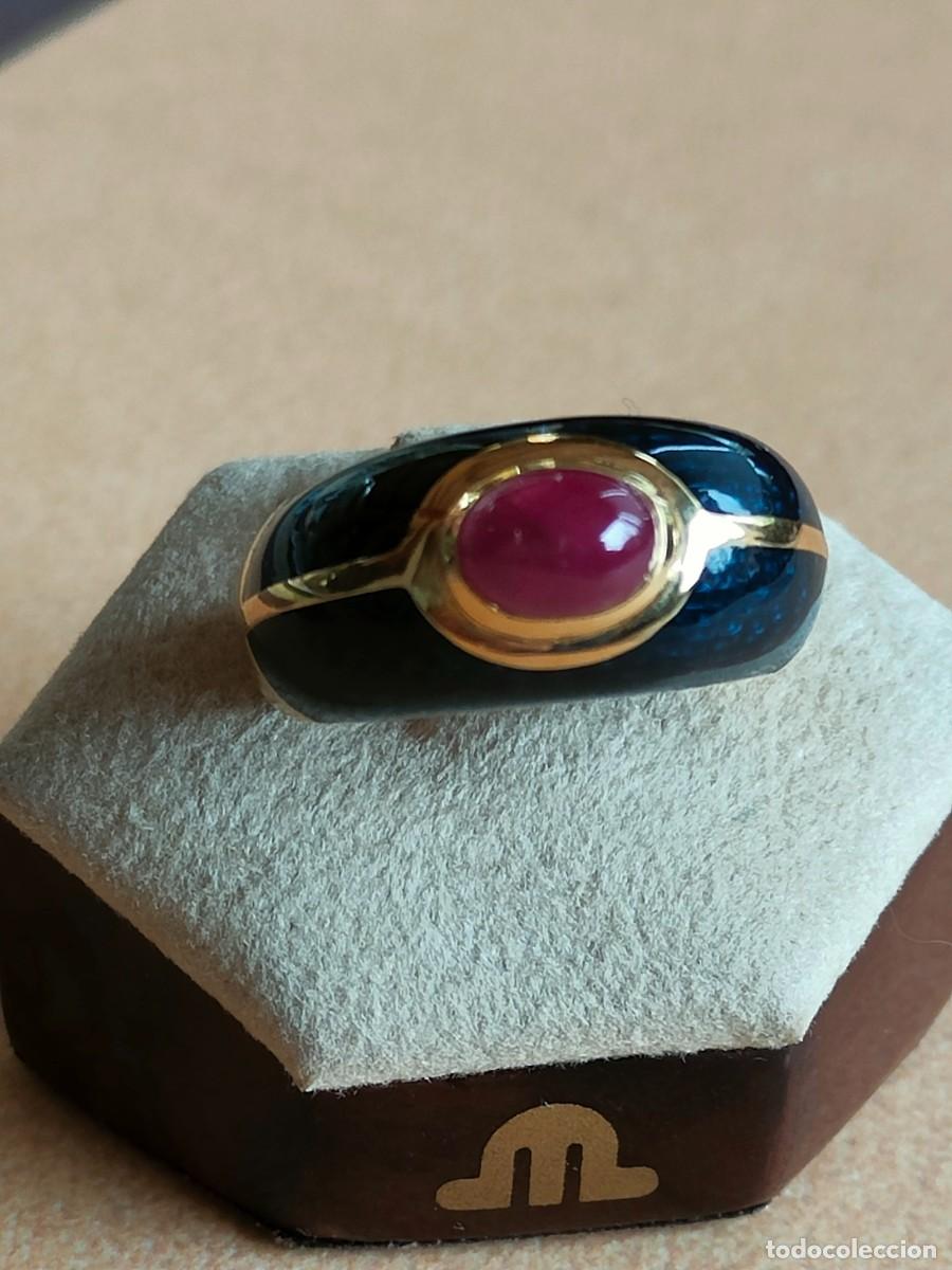 Joyeria: ANILLO ORO 18K ESMALTE Y RUB&Iacute; - Foto 7