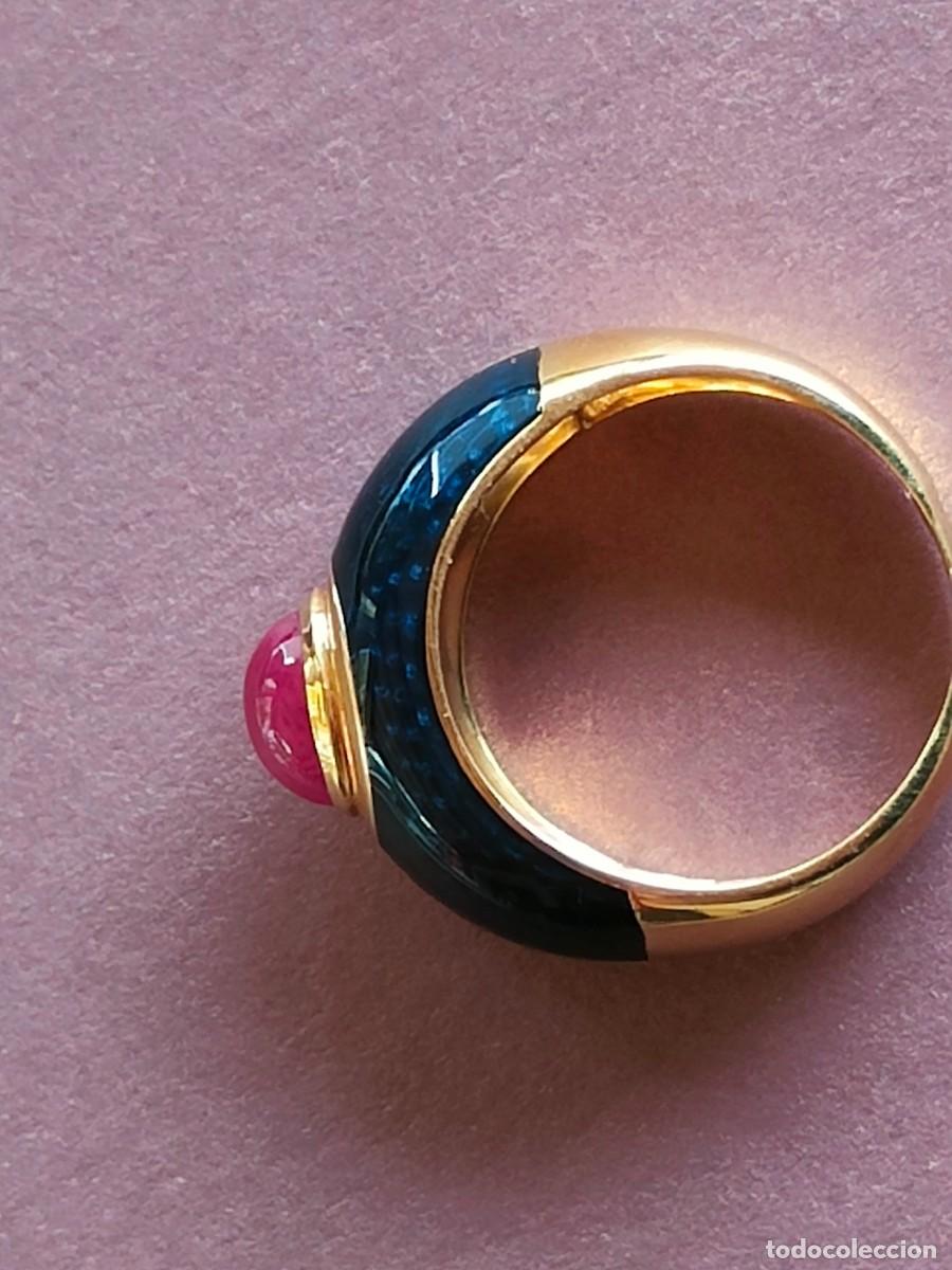 Joyeria: ANILLO ORO 18K ESMALTE Y RUB&Iacute; - Foto 10