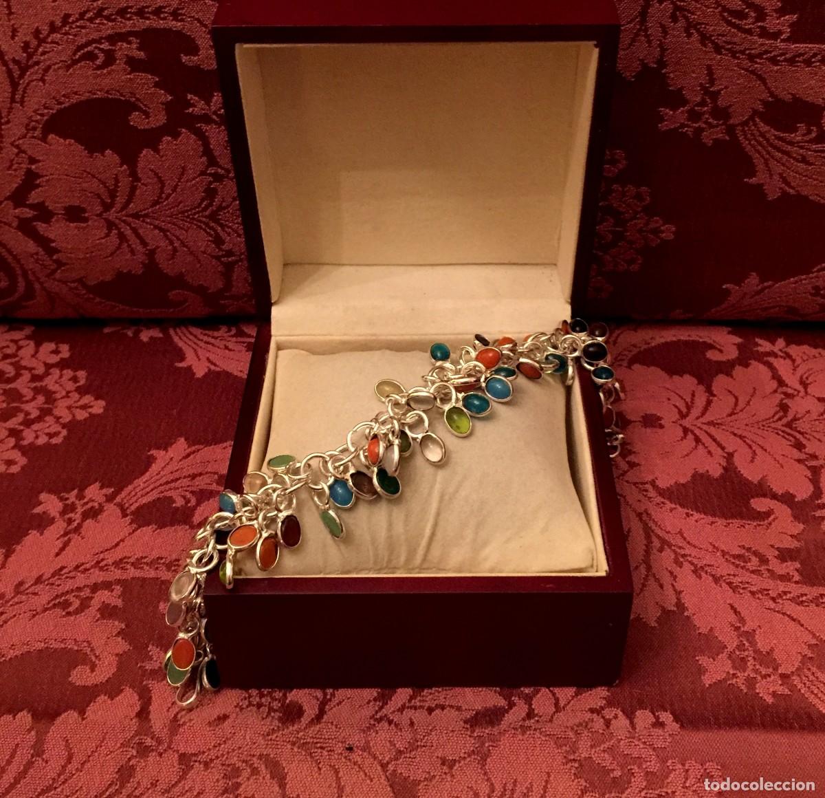 Joyeria: PULSERA CON COLGANTES DE MULTIGEMAS - 42 GRAMOS. - Foto 2