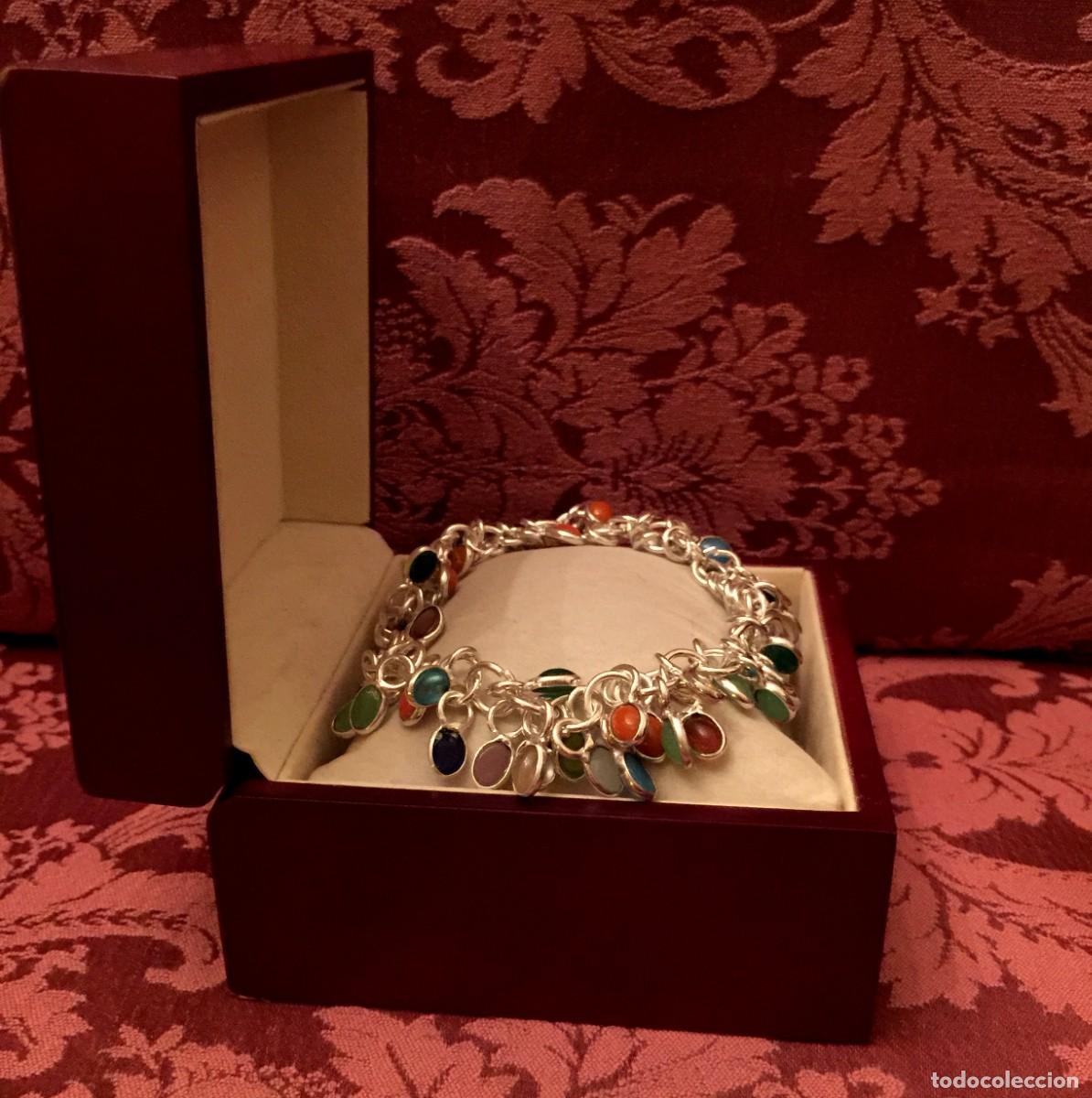 Joyeria: PULSERA CON COLGANTES DE MULTIGEMAS - 42 GRAMOS. - Foto 3