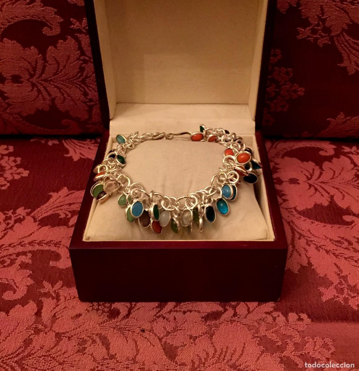 Joyeria: PULSERA CON COLGANTES DE MULTIGEMAS - 42 GRAMOS. - Foto 4
