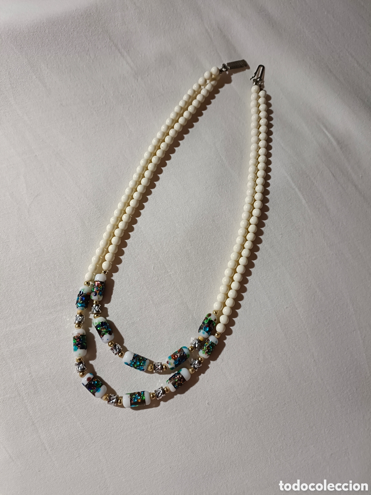 Joyeria: Collar blanco doble hilera de corales - Foto 2