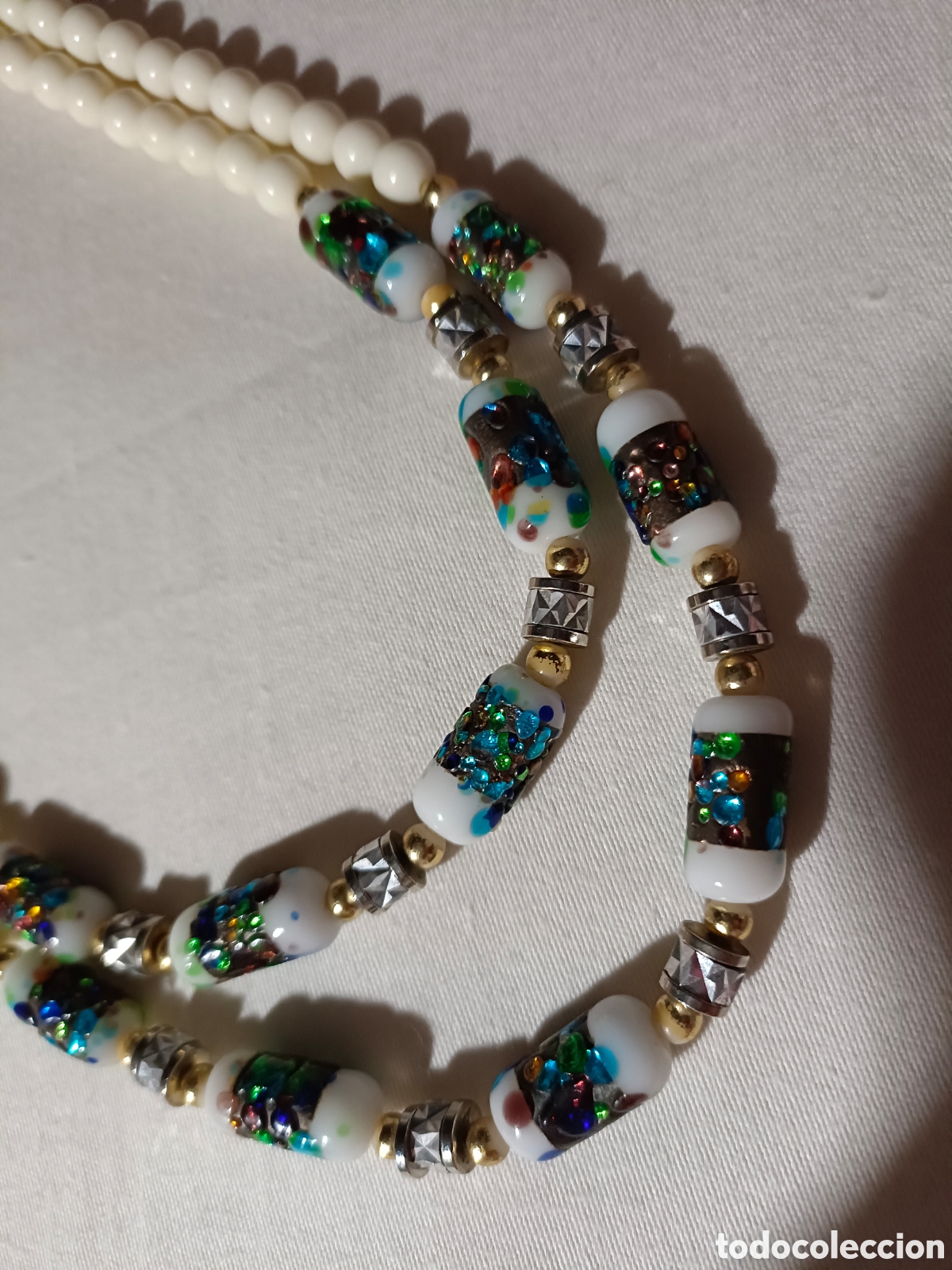 Joyeria: Collar blanco doble hilera de corales - Foto 8