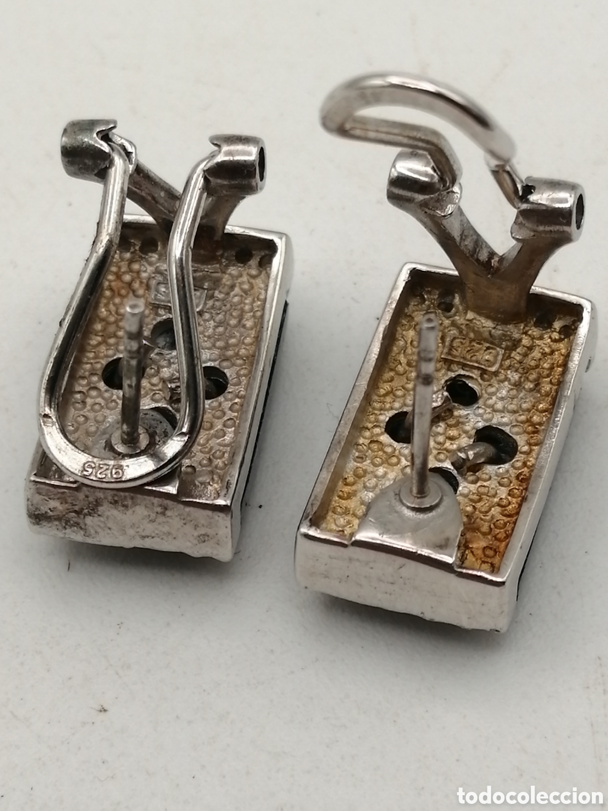 Joyeria: Pendientes plata de ley onix y cuarzo blanco - Foto 8