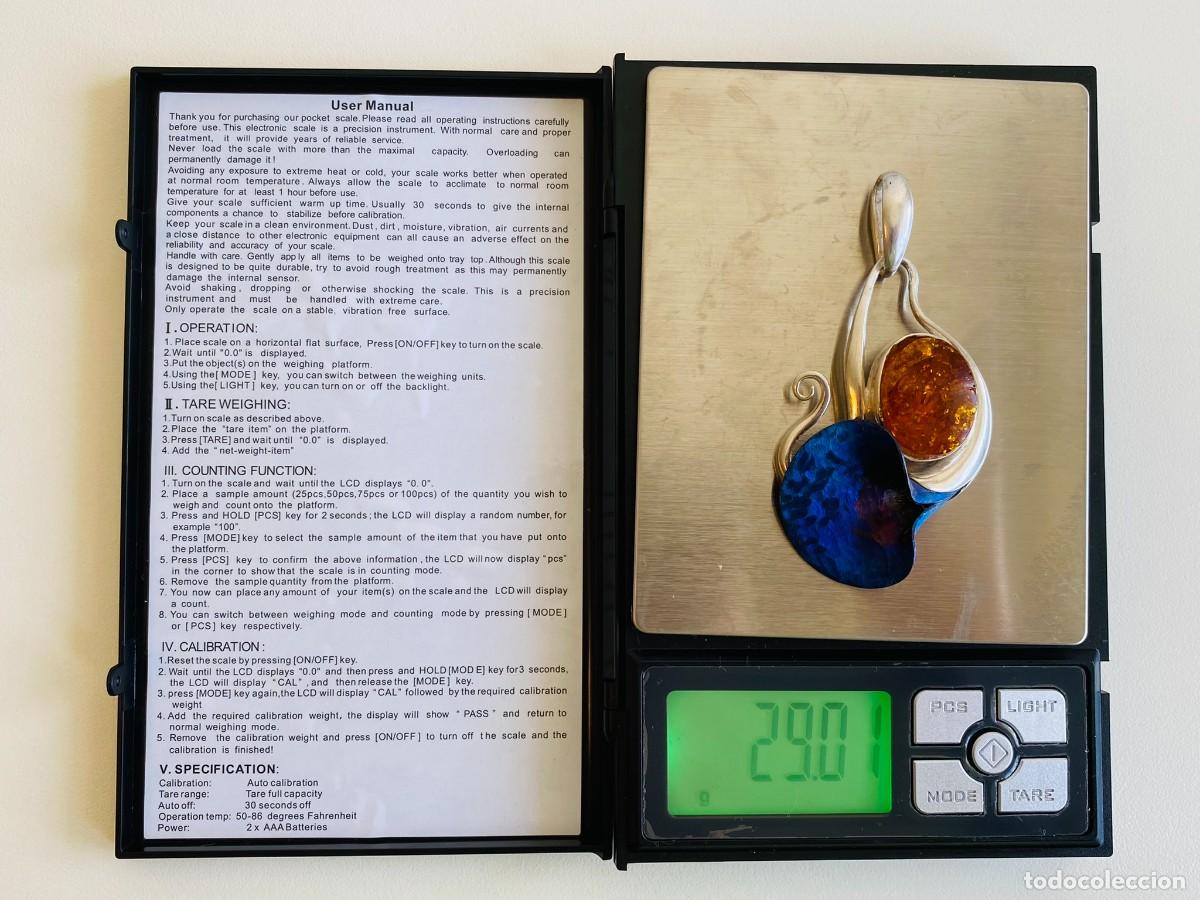 Joyeria: Colgante de plata 925 con &aacute;mbar - Foto 9