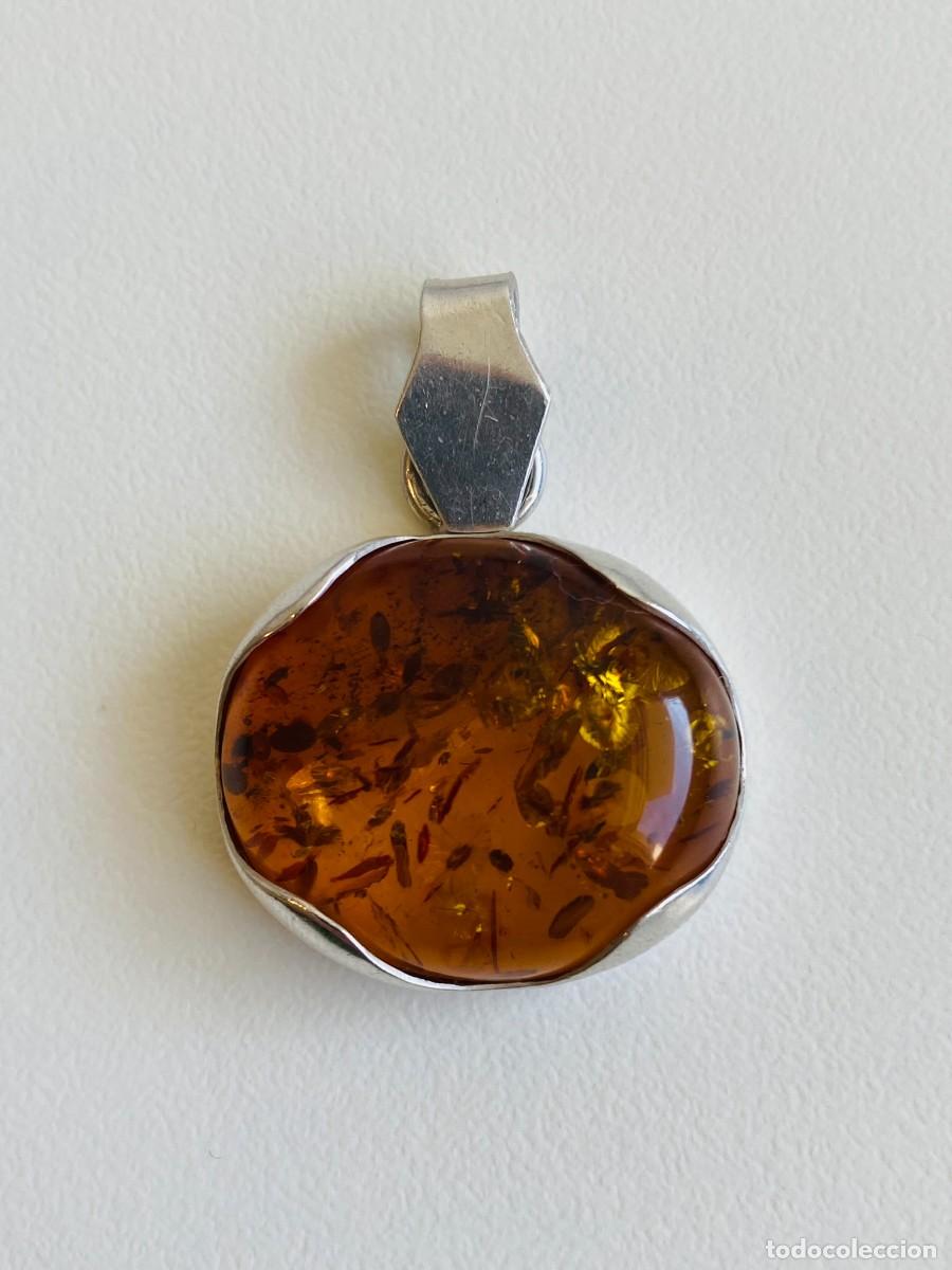 Joyeria: Colgante de plata 925 con &aacute;mbar - Foto 1